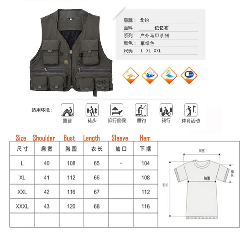 Breathable Fishing Tackle Jacket