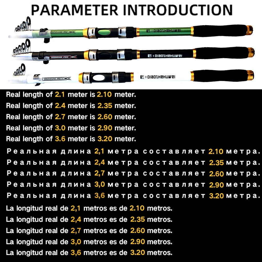 2.1M-3.6M Carp Fishing Rod