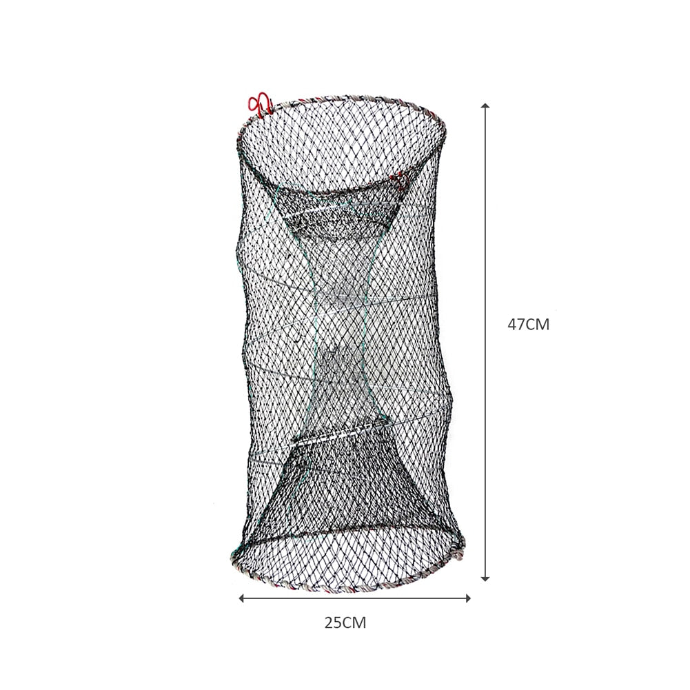 Foldable Bait Cast Mesh Fish Trap