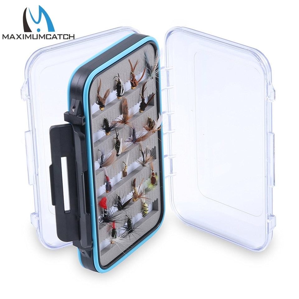 Maximum catch Fly Box Waterproof Slit Foam High Density 4 size Fly Fishing Tackle Box