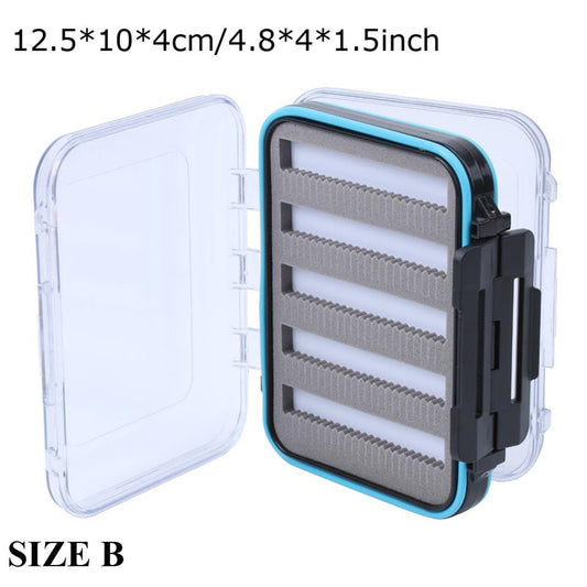 Maximum catch Fly Box Waterproof Slit Foam High Density 4 size Fly Fishing Tackle Box