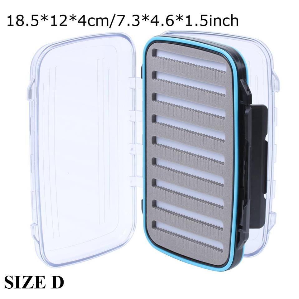 Maximum catch Fly Box Waterproof Slit Foam High Density 4 size Fly Fishing Tackle Box