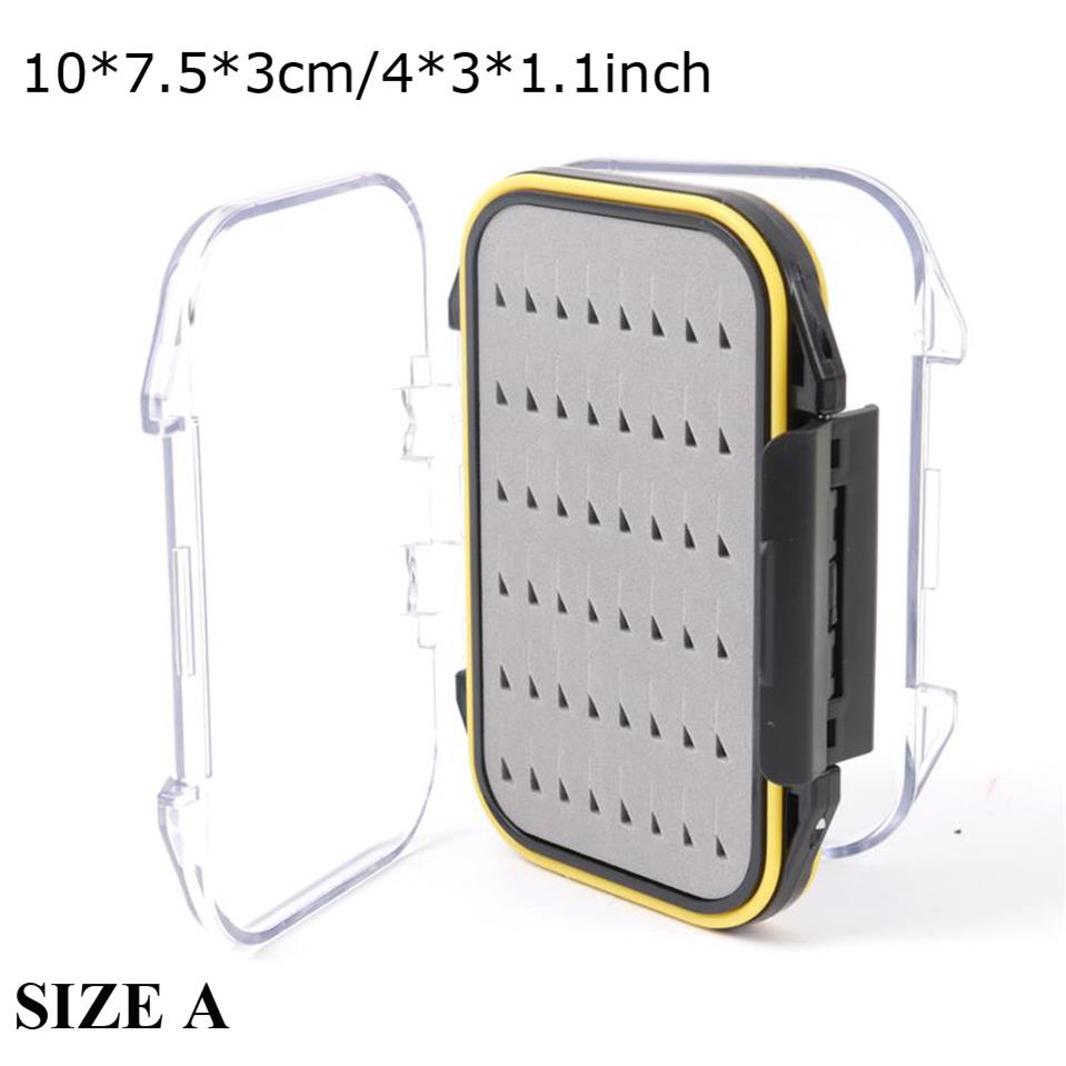 Maximum catch Fly Box Waterproof Slit Foam High Density 4 size Fly Fishing Tackle Box