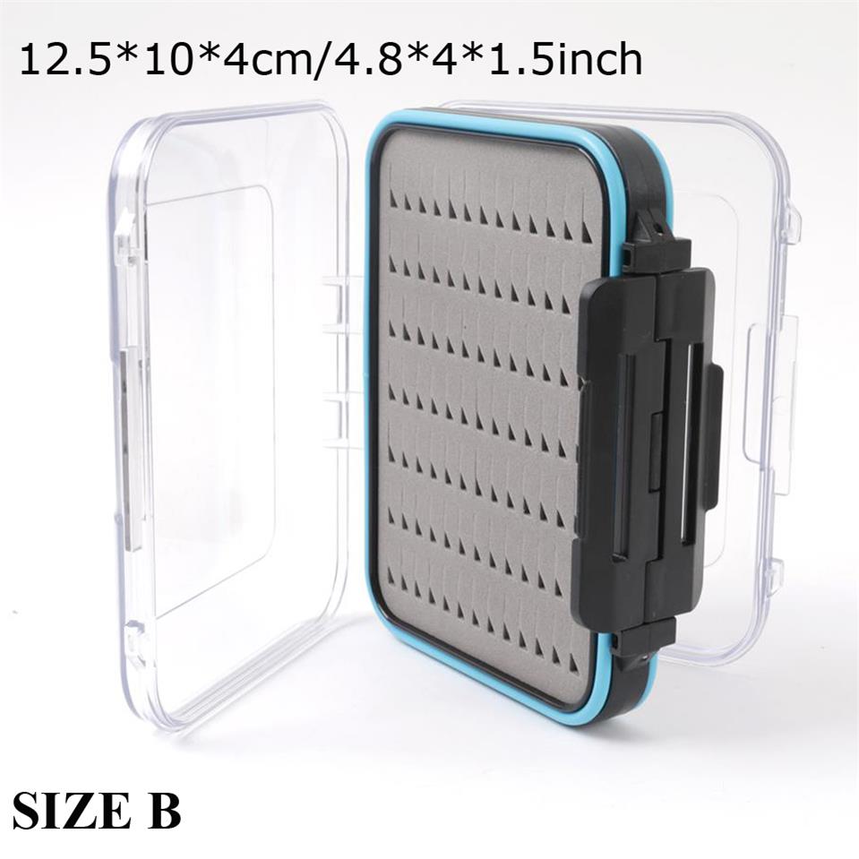 Maximum catch Fly Box Waterproof Slit Foam High Density 4 size Fly Fishing Tackle Box