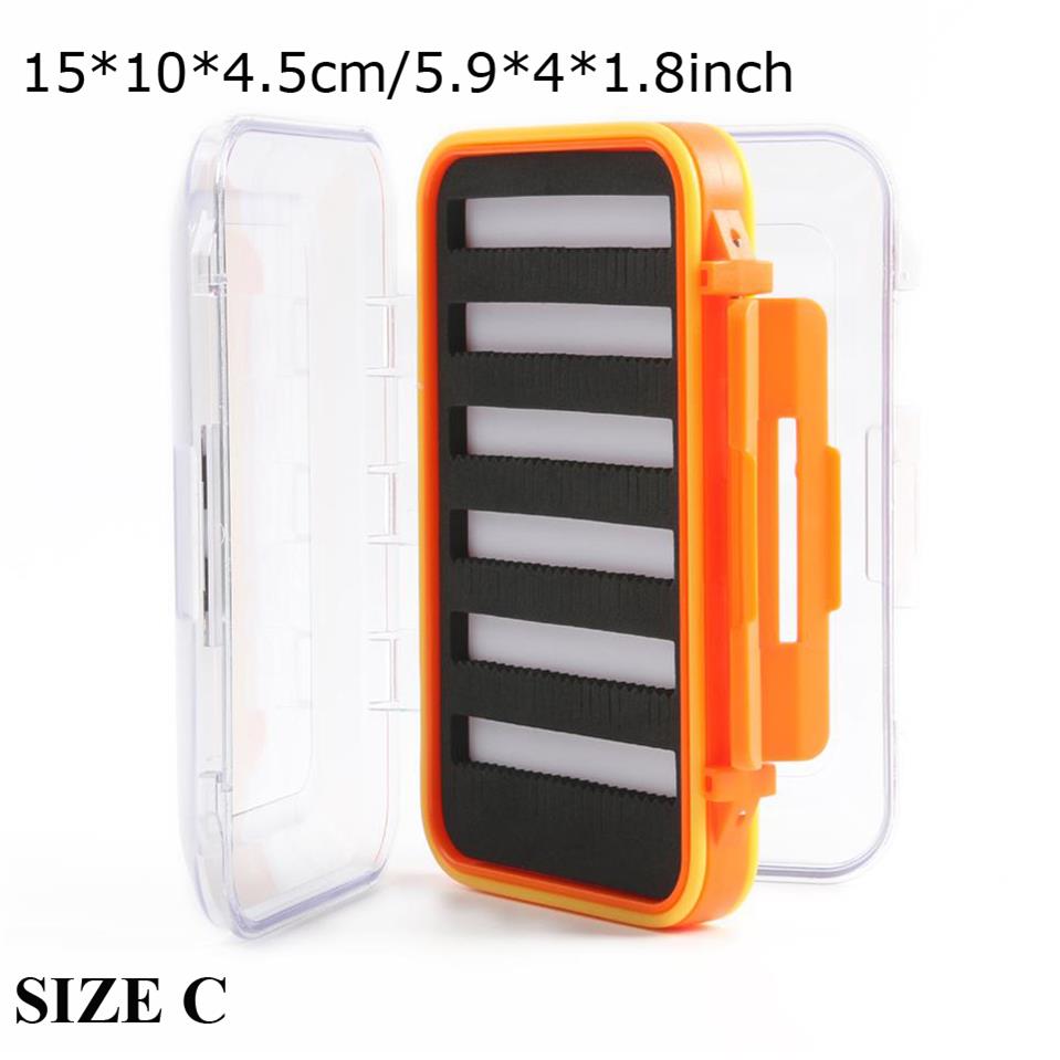 Maximum catch Fly Box Waterproof Slit Foam High Density 4 size Fly Fishing Tackle Box