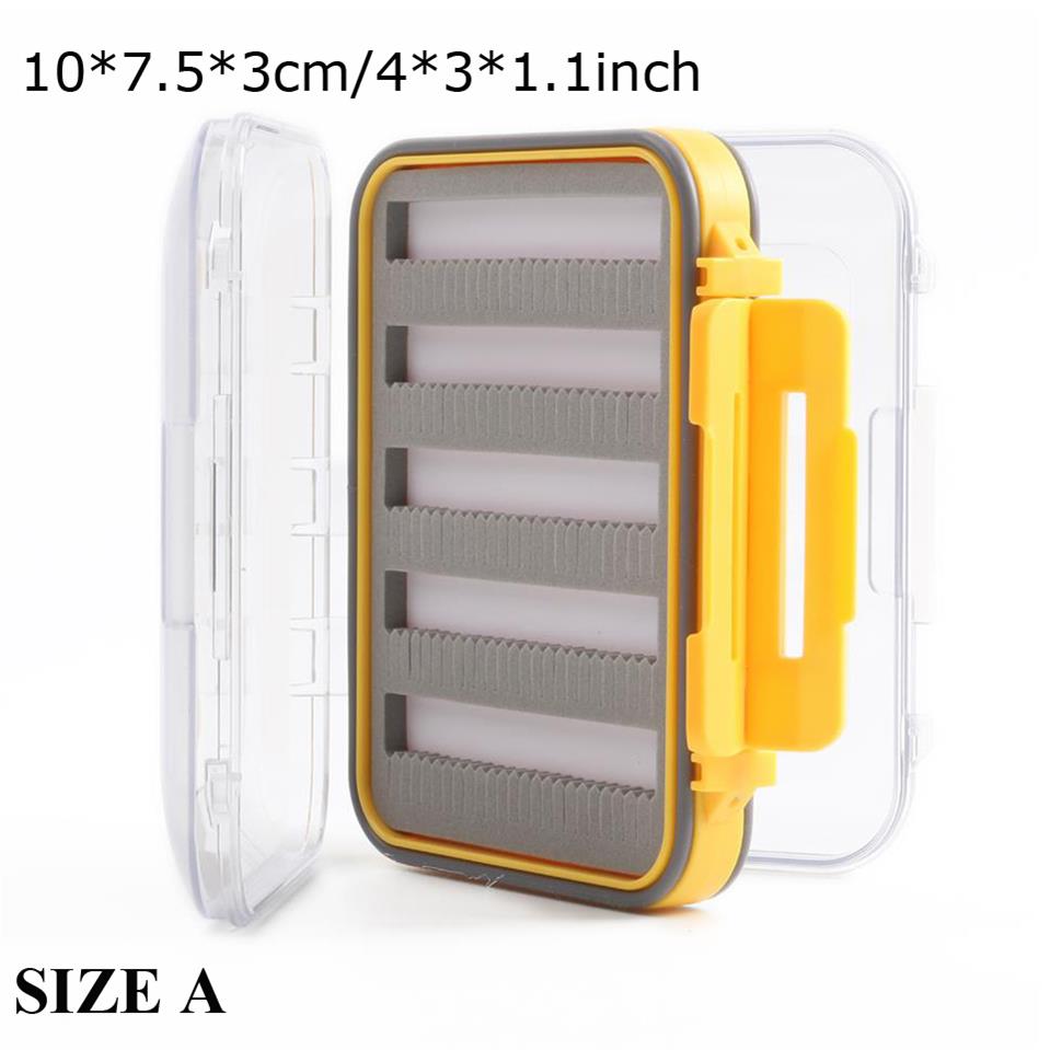 Maximum catch Fly Box Waterproof Slit Foam High Density 4 size Fly Fishing Tackle Box
