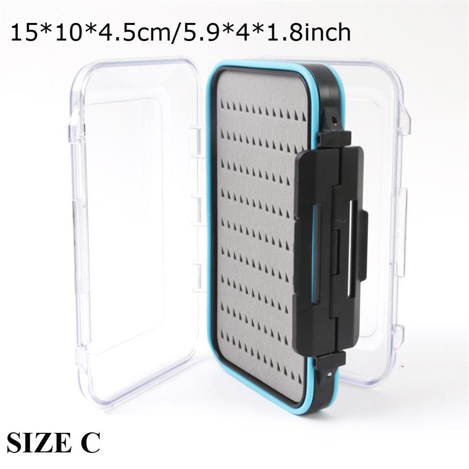 Maximum catch Fly Box Waterproof Slit Foam High Density 4 size Fly Fishing Tackle Box