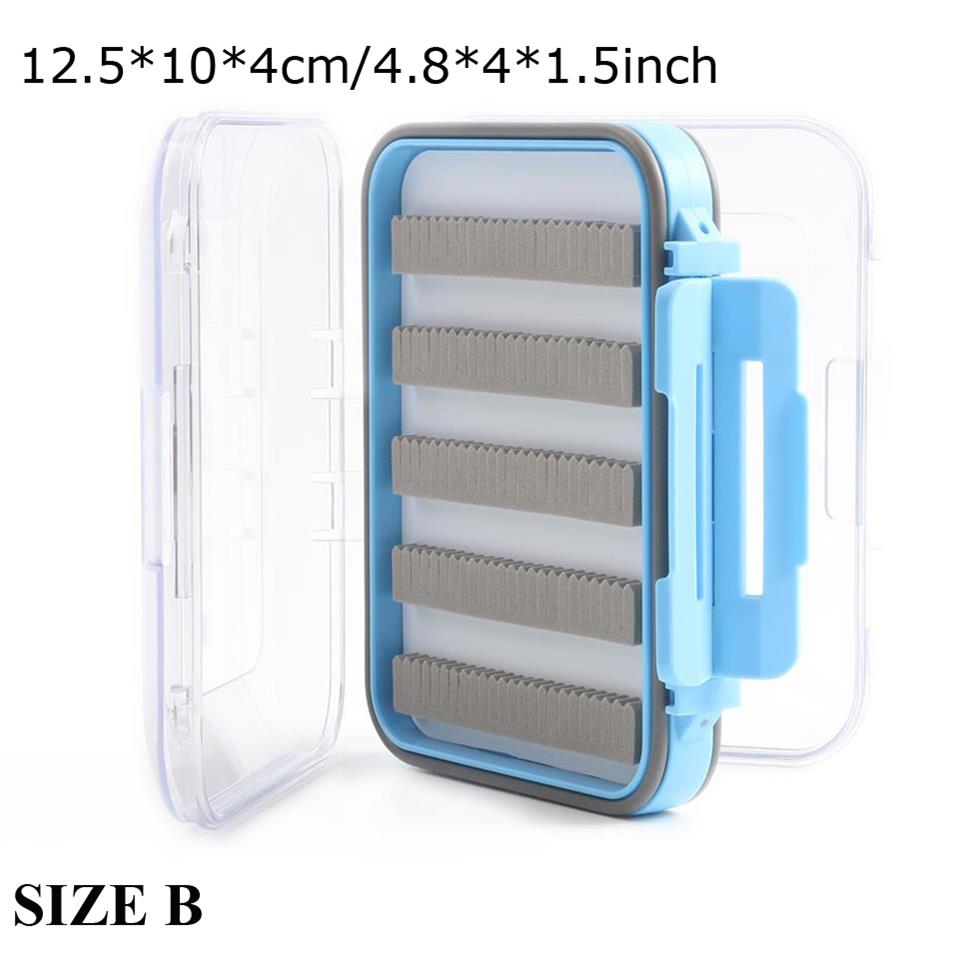 Maximum catch Fly Box Waterproof Slit Foam High Density 4 size Fly Fishing Tackle Box