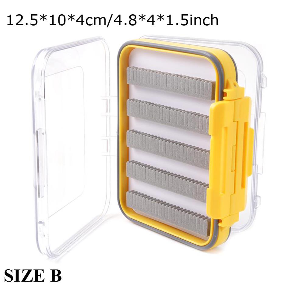 Maximum catch Fly Box Waterproof Slit Foam High Density 4 size Fly Fishing Tackle Box