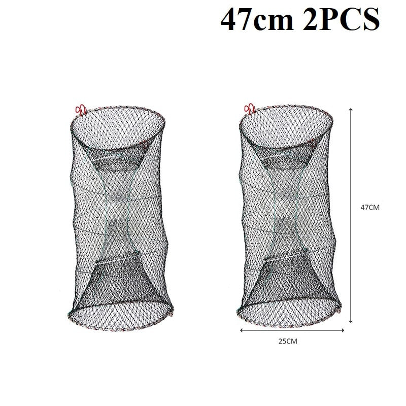 Foldable Bait Cast Mesh Fish Trap