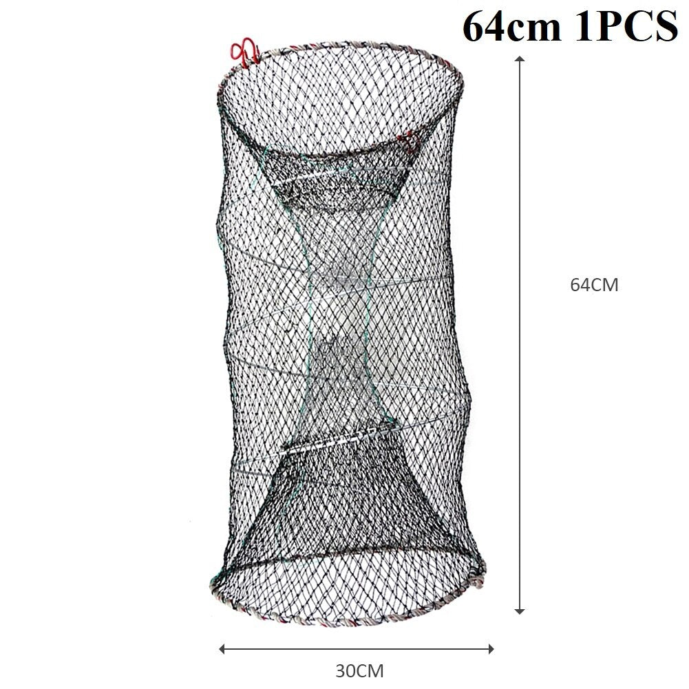 Foldable Bait Cast Mesh Fish Trap