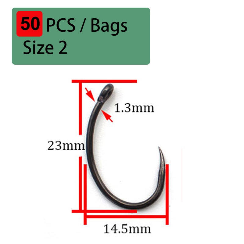 50PCS Stainless Steel Barbed hooks