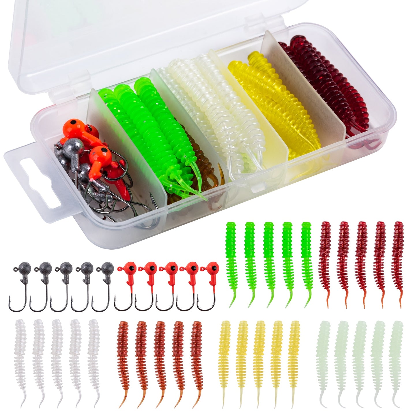 40 pcs Soft Lure Kit