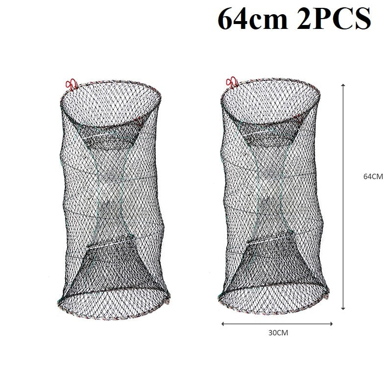 Foldable Bait Cast Mesh Fish Trap