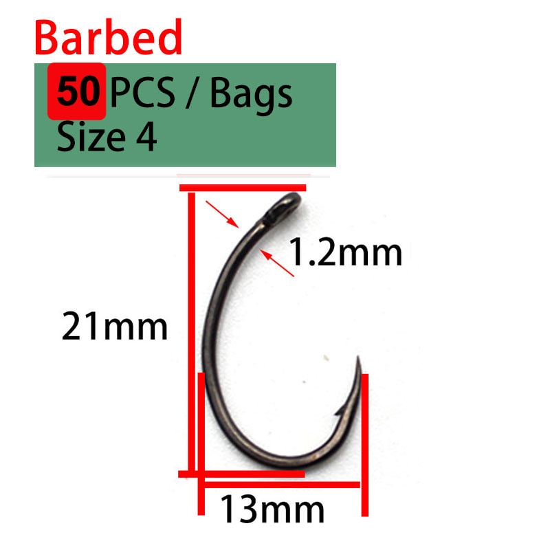 50PCS Stainless Steel Barbed hooks