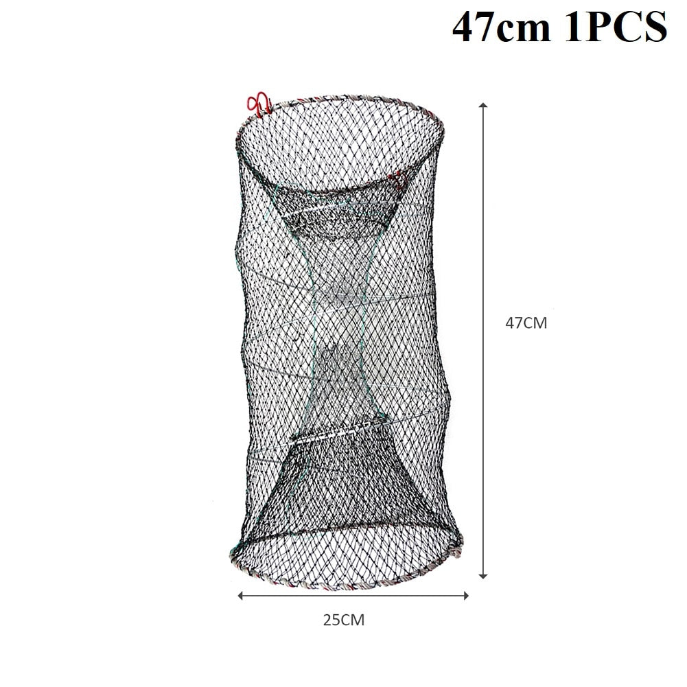 Foldable Bait Cast Mesh Fish Trap