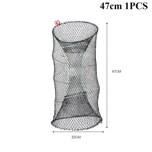 Foldable Bait Cast Mesh Fish Trap