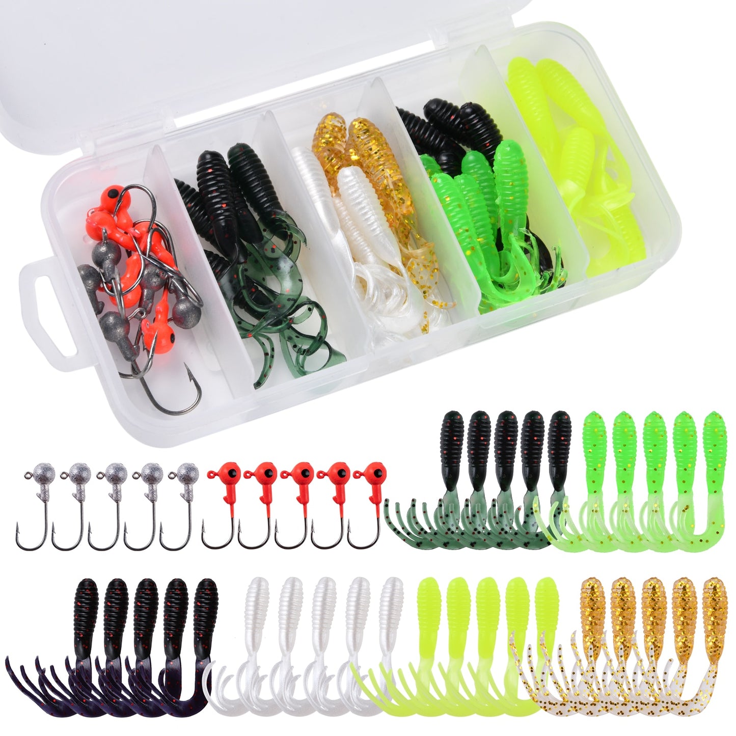 40 pcs Soft Lure Kit