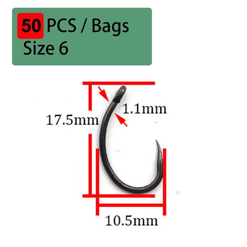 50PCS Stainless Steel Barbed hooks