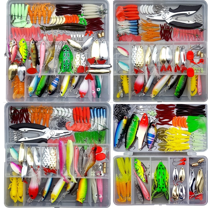 Fishing s for Freshwater Saltwater, Bass Fishing Including Spoon, 234pcs