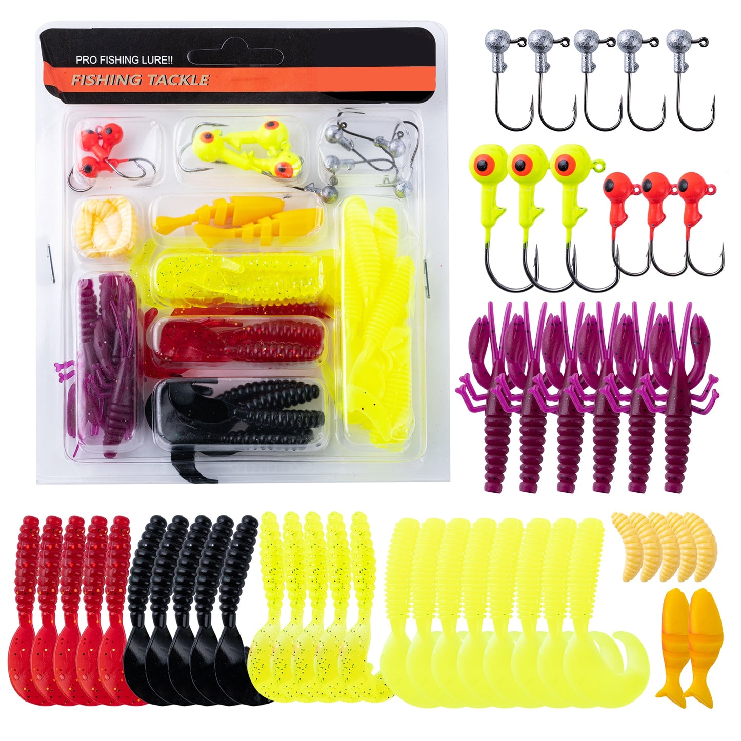 40 pcs Soft Lure Kit
