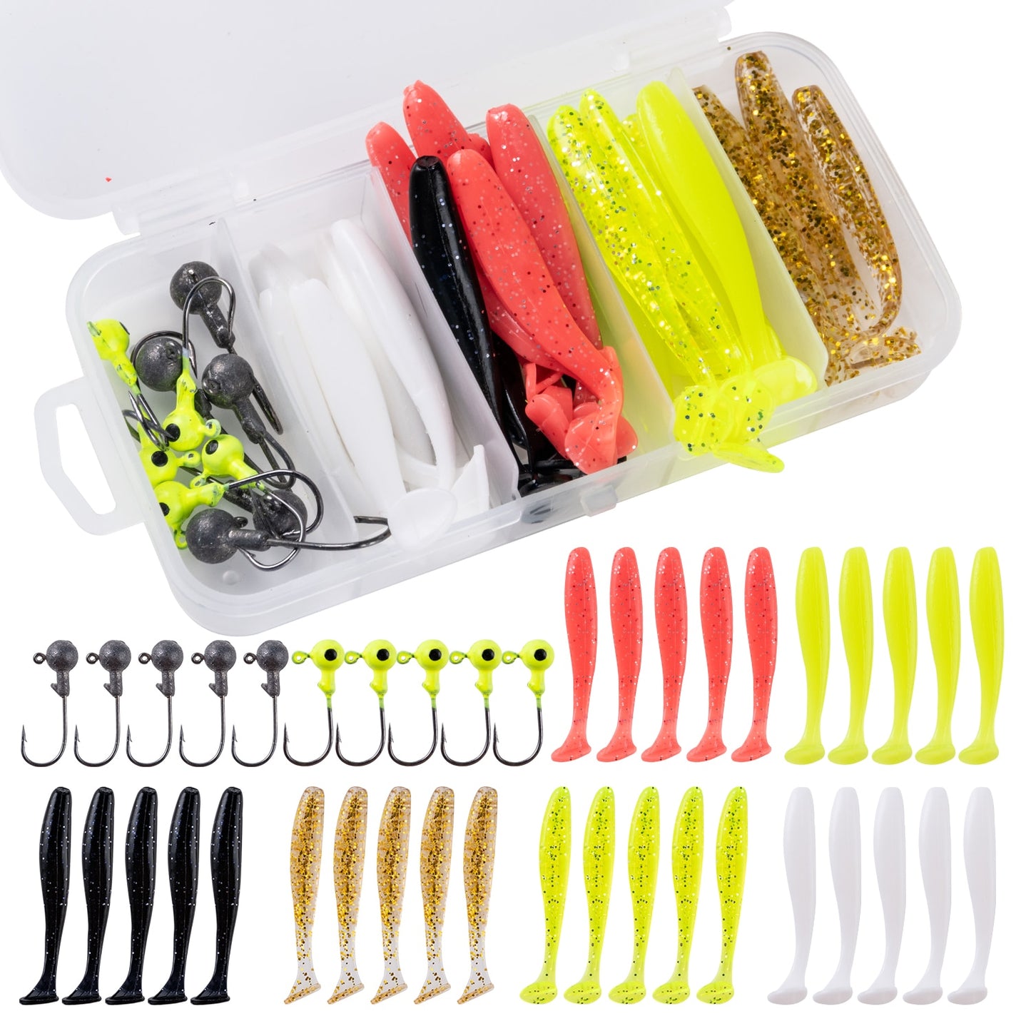 40 pcs Soft Lure Kit