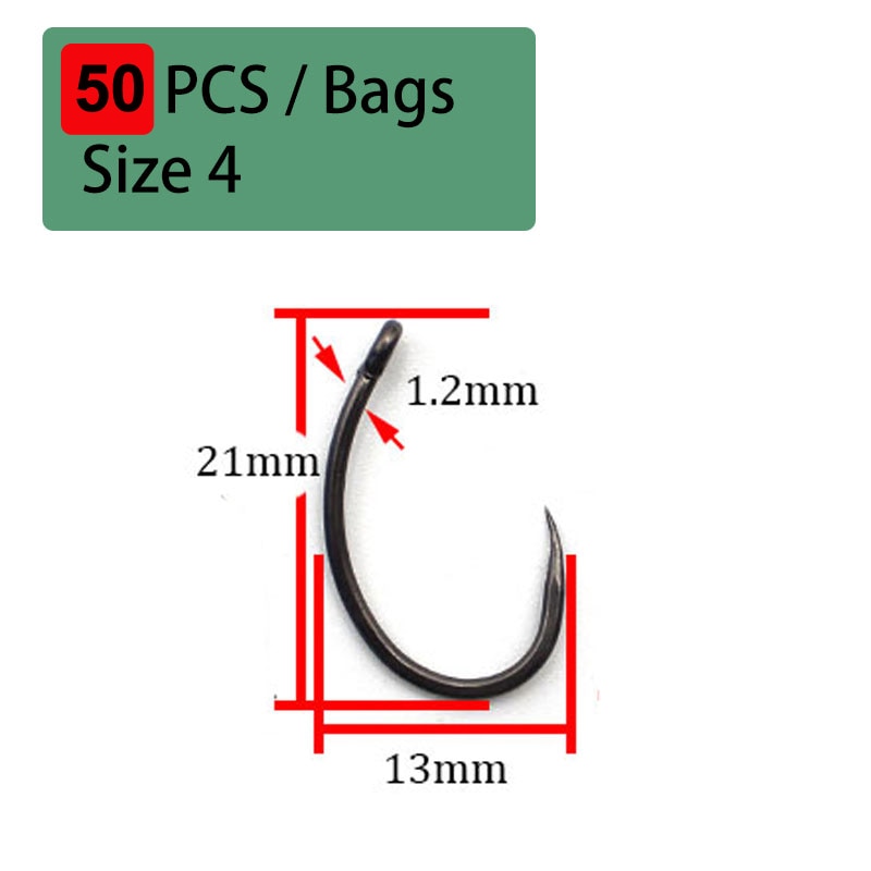 50PCS Stainless Steel Barbed hooks