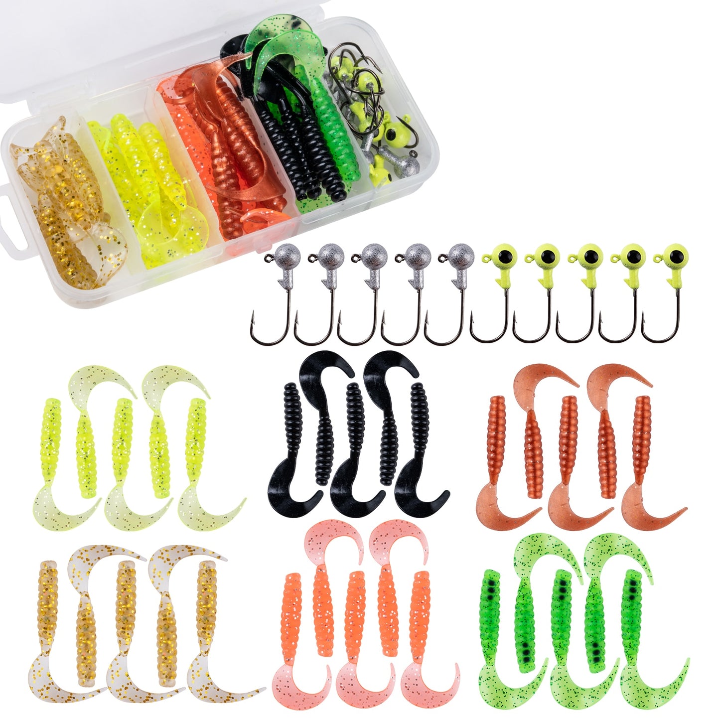 40 pcs Soft Lure Kit