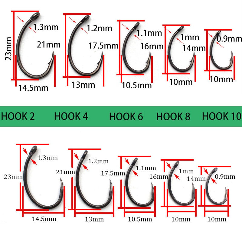 50PCS Stainless Steel Barbed hooks