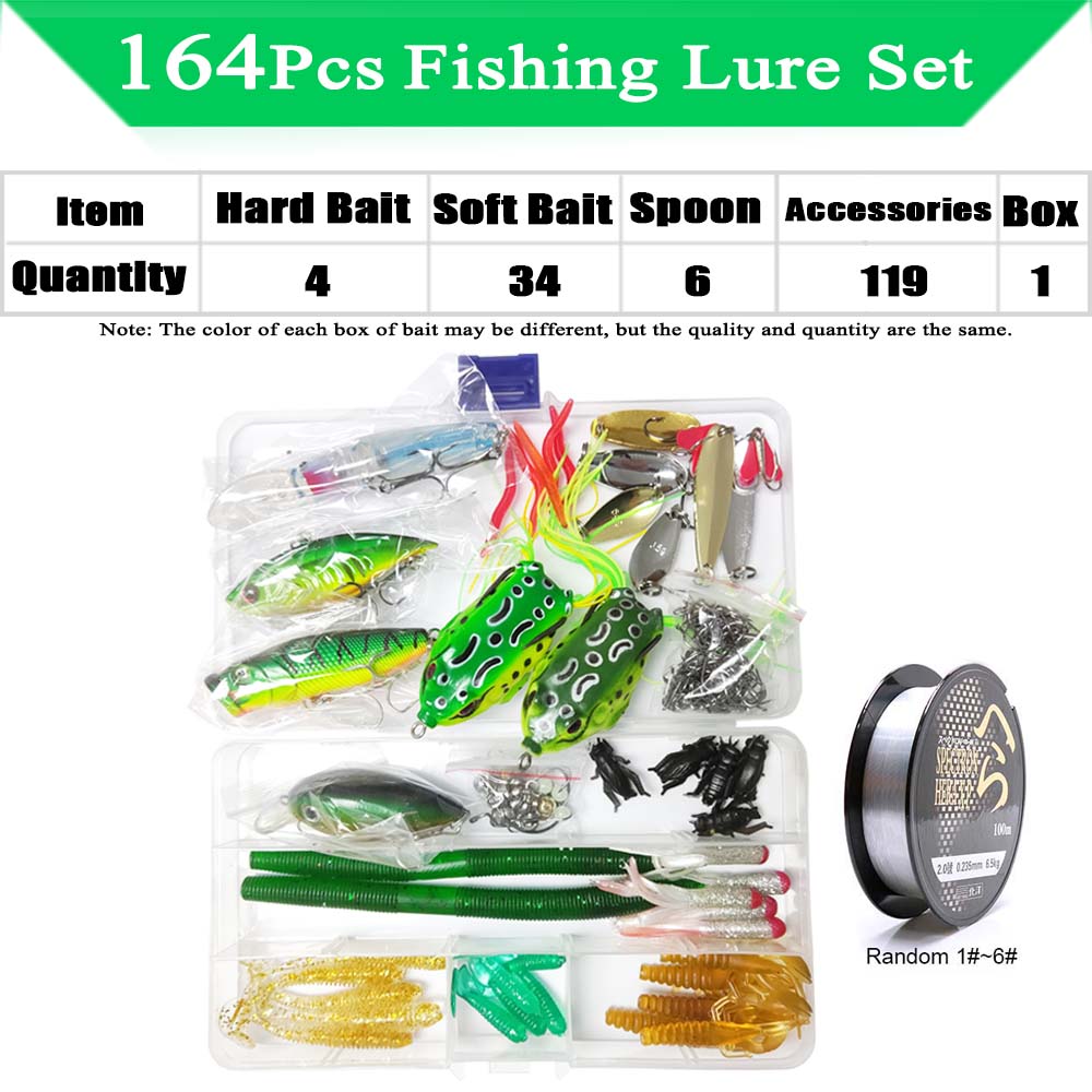 Fishing Lure Kit Soft and Hard Bait Set