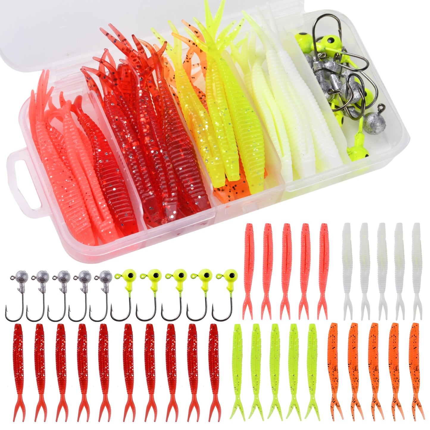 40 pcs Soft Lure Kit