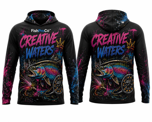 Creative Waters™ Rainbow Trout Performance Fishing Hoodie | FishProCo