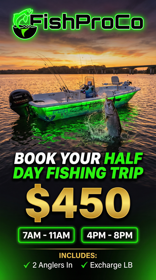 FishProCo Guide Services Half Day – HybridStriped/WhiteBass $450