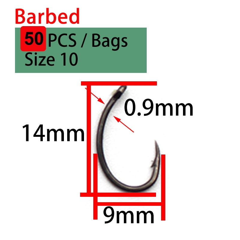 50PCS Stainless Steel Barbed hooks