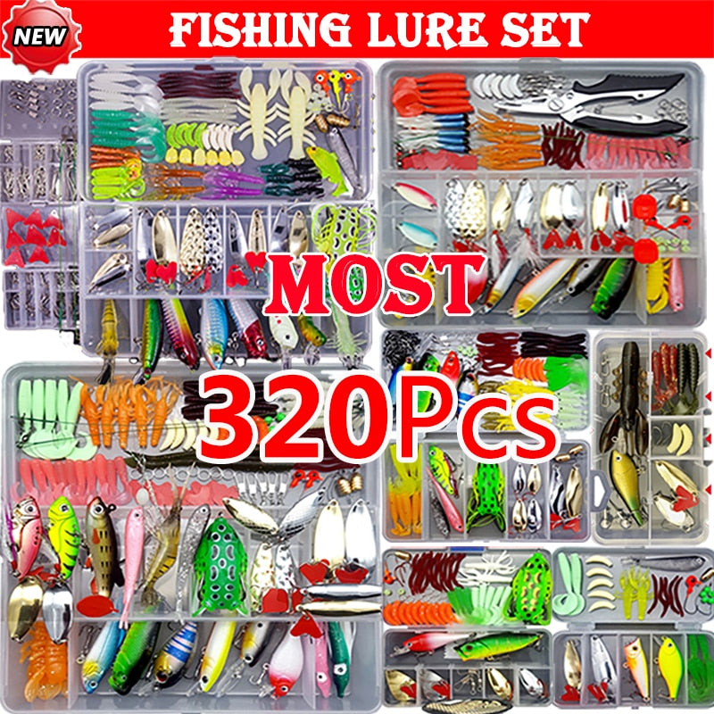 Fishing Lure Kit Soft and Hard Bait Set