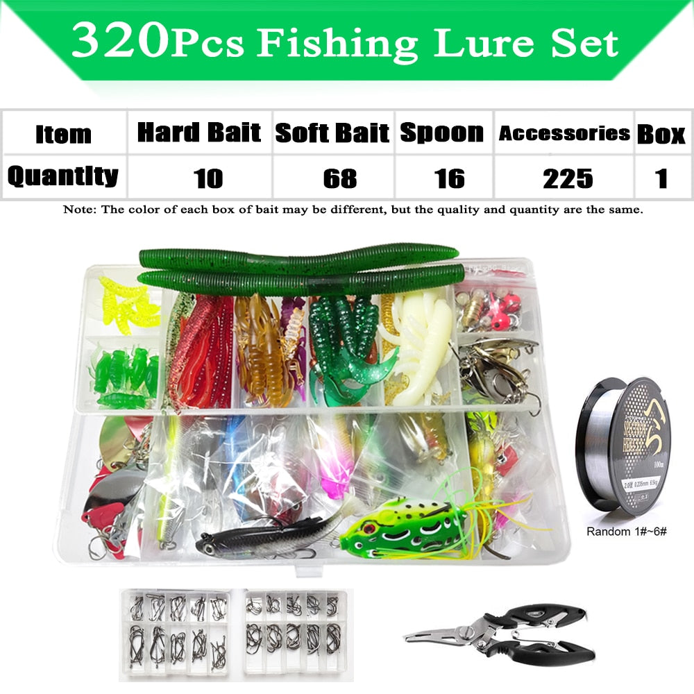 Fishing Lure Kit Soft and Hard Bait Set